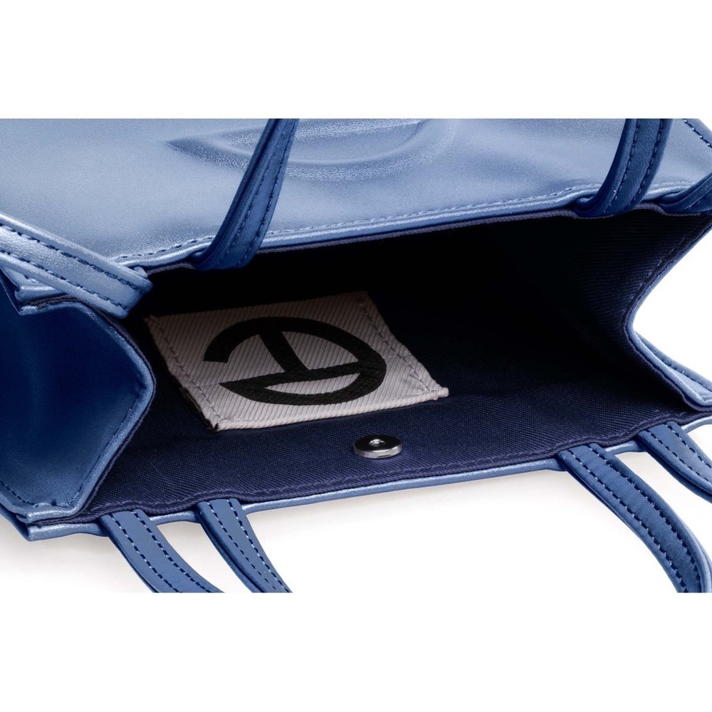 Telfar Cobalt Blue Small Shopping Bag NWT Double Straps Handles and Crossbody - Picture 4 of 11